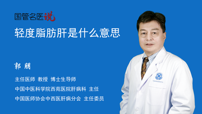 轻度脂肪肝是什么意思