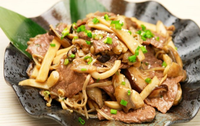 玉姜平菇炒牛肉