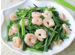韭菜炒鲜虾