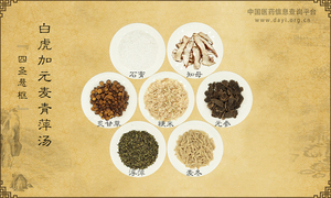 白虎加元麦青萍汤《四圣悬枢》
